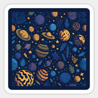 Space, Planets and Stars Sticker